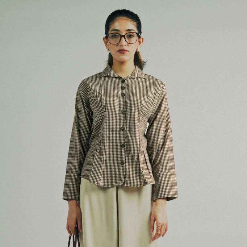 Checkered Poplin Shirt