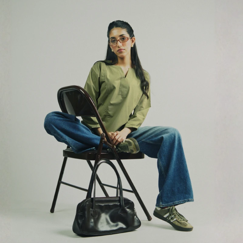 Olive Green Poplin Shirt